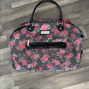 Betsey Johnson Floral Sequined Tote/Weekender Bag